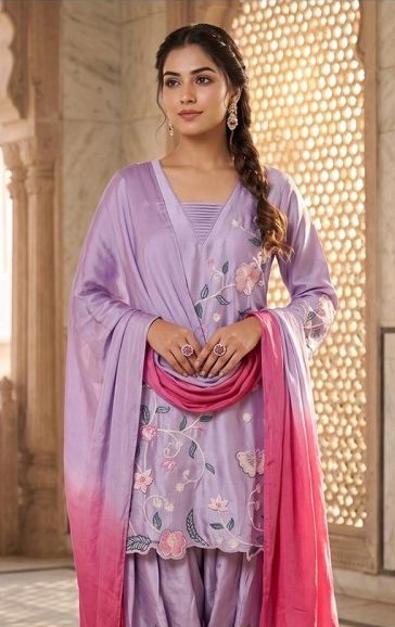 Hoor Tex 980 A To D Satin Embroidery Salwar Kameez 